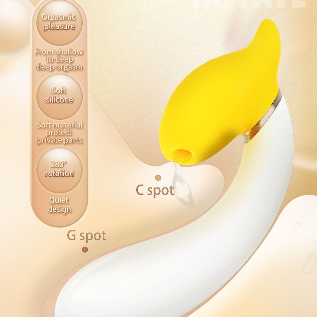 Banana Dual Stim Rabbit Vibrator - G-Spot Rabbit Vibrator