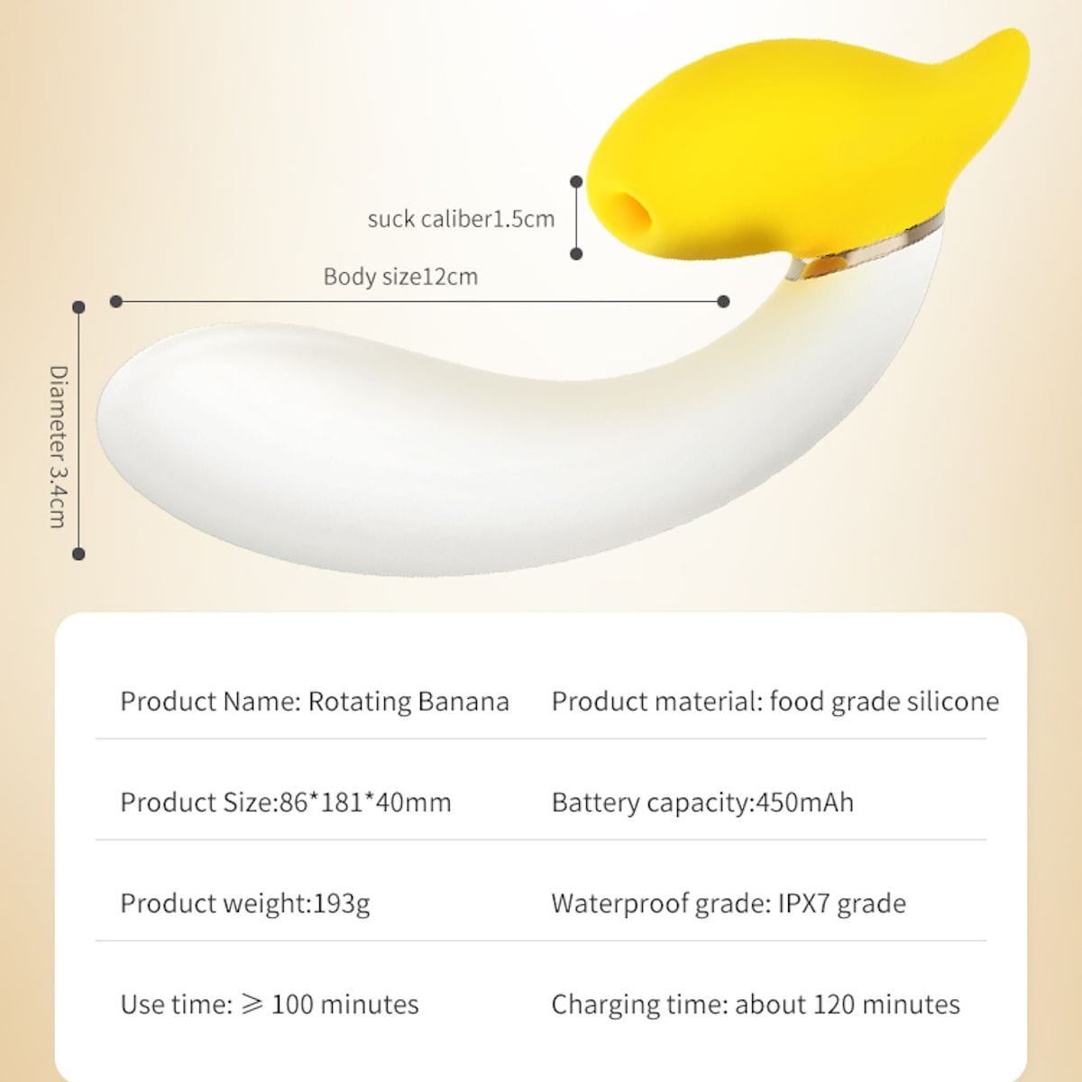 Banana Dual Stim Rabbit Vibrator - G-Spot Rabbit Vibrator