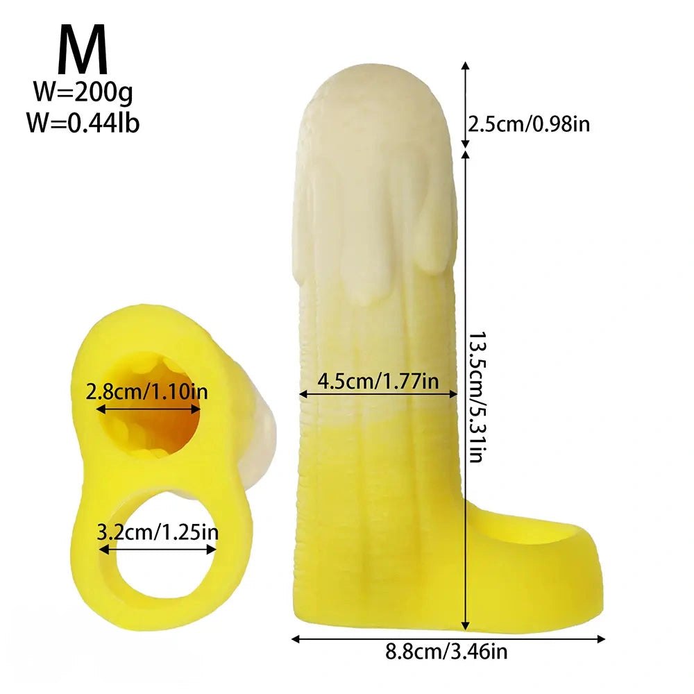 Banana Shaped Hollow Sleeve - Fantasy Novelty Dildo Sleeve