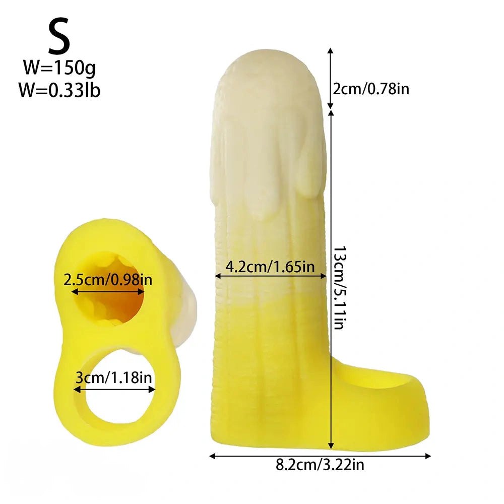 Banana Shaped Hollow Sleeve - Fantasy Novelty Dildo Sleeve