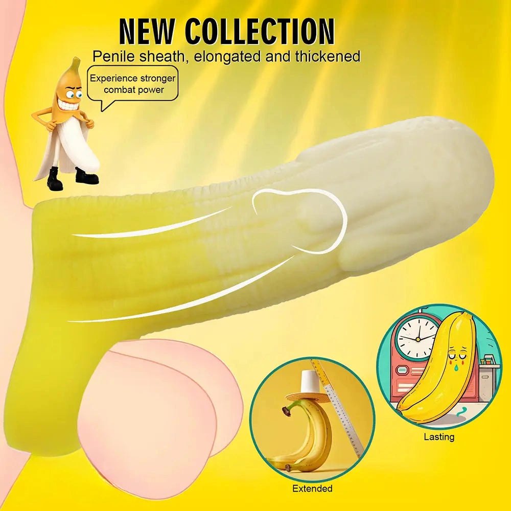 Banana Shaped Hollow Sleeve - Fantasy Novelty Dildo Sleeve