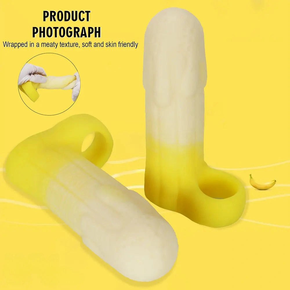 Banana Shaped Hollow Sleeve - Fantasy Novelty Dildo Sleeve