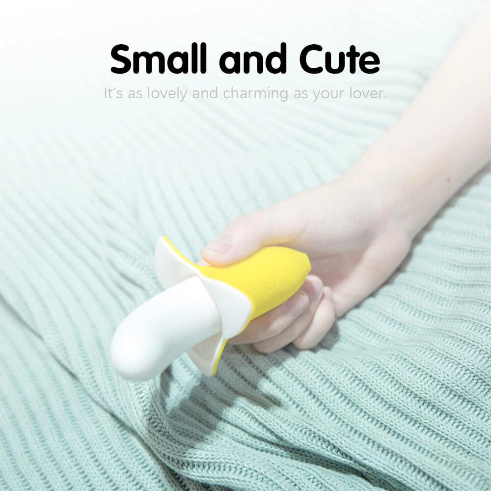Banana Vibrating Dildo 5 in - Vibrating Thrusting Dildo
