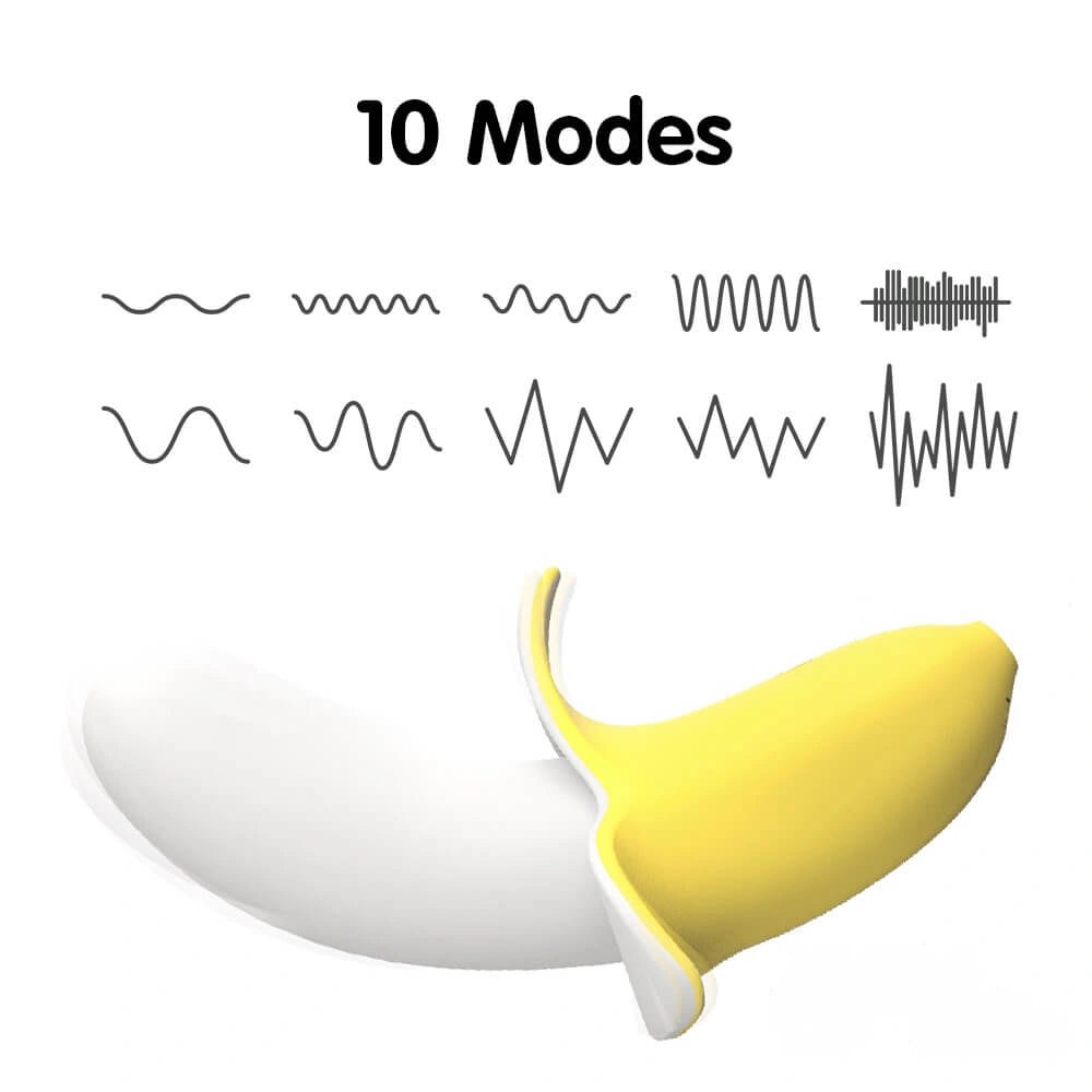 Banana Vibrating Dildo 5 in - Vibrating Thrusting Dildo