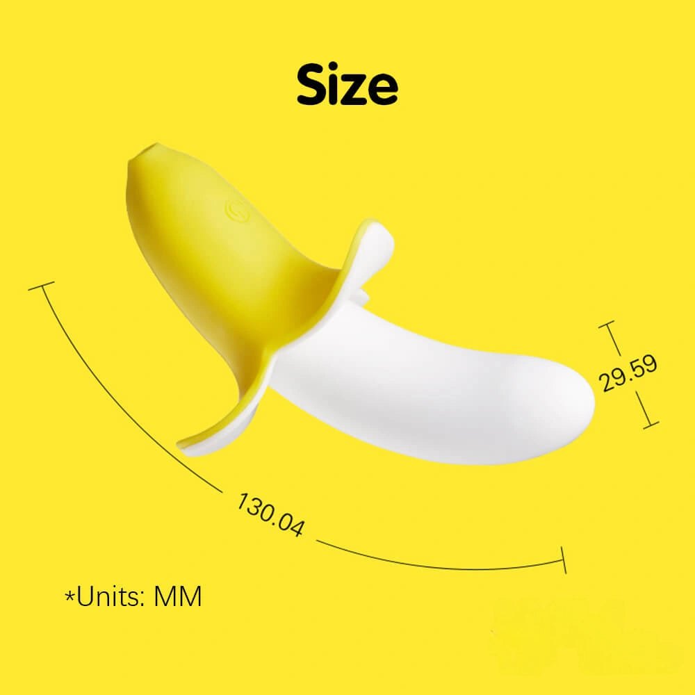 Banana Vibrating Dildo 5 in - Vibrating Thrusting Dildo
