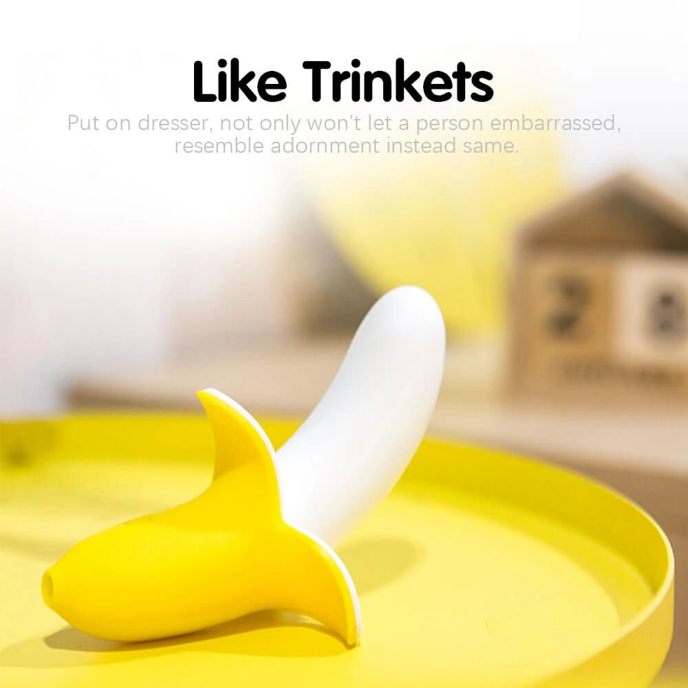 Banana Vibrating Dildo 5 in - Vibrating Thrusting Dildo