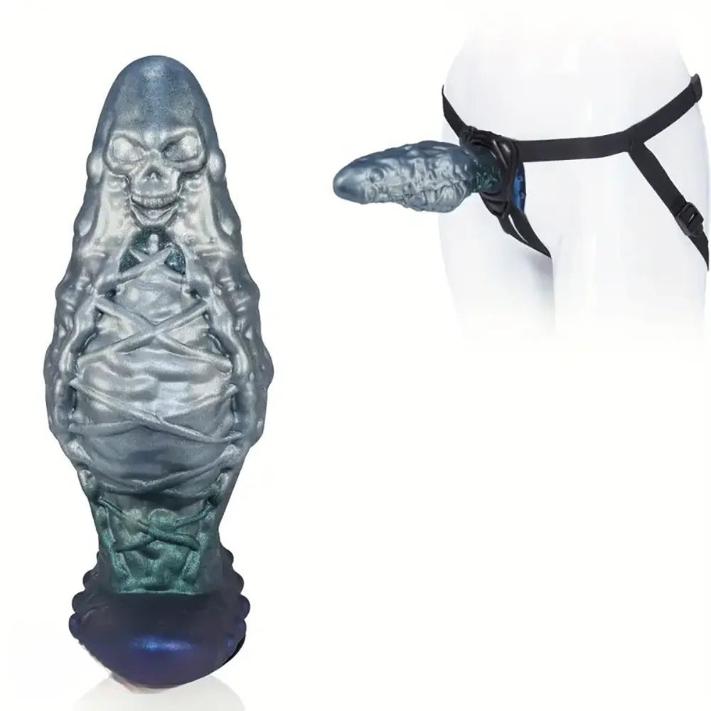 Bandage Skull Wearable Anal Dildo - Big Dildo