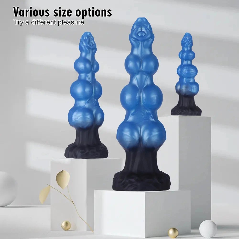 Beaded Knot Animal Dildo - Silicone Fantasy Knot Dildo