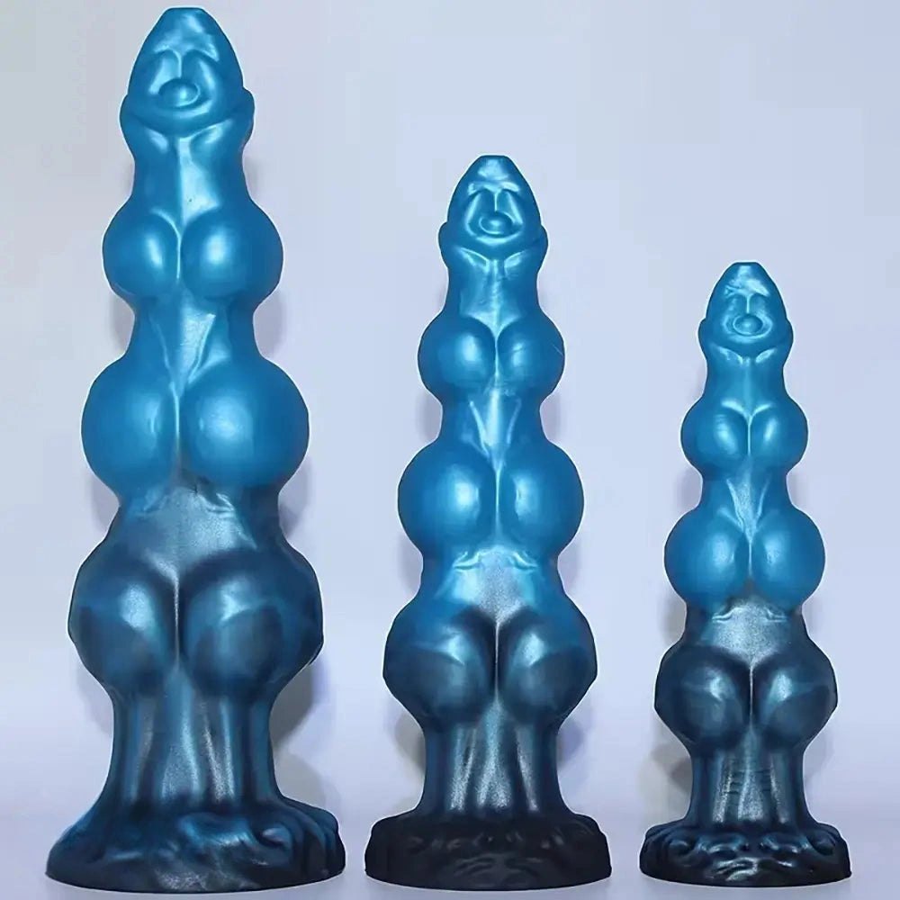 Beaded Knot Animal Dildo - Silicone Fantasy Knot Dildo