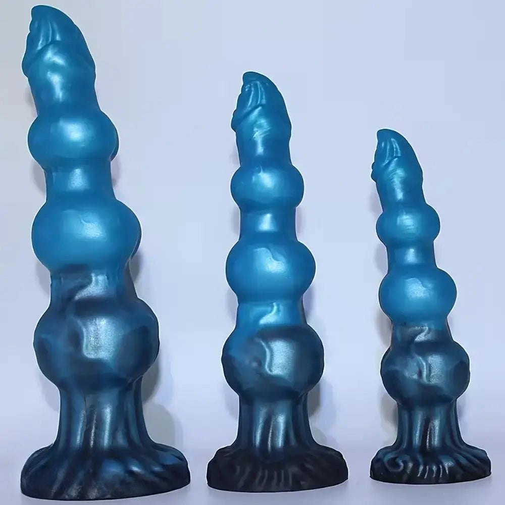 Beaded Knot Animal Dildo - Silicone Fantasy Knot Dildo