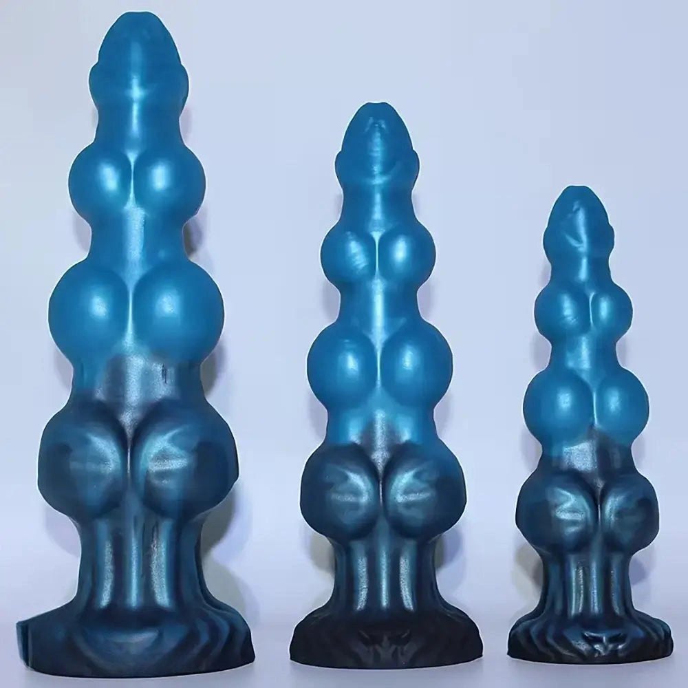 Beaded Knot Animal Dildo - Silicone Fantasy Knot Dildo
