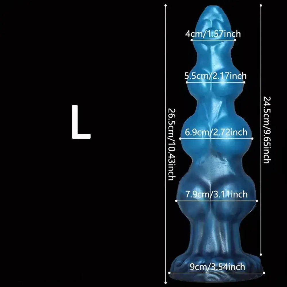 Beaded Knot Animal Dildo - Silicone Fantasy Knot Dildo