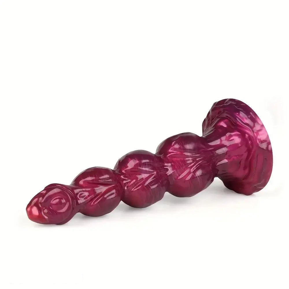 Beaded Knot Fantasy Dildo - Liquid Silicone Animal Dildo