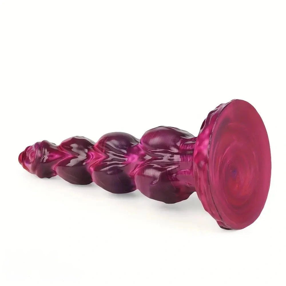 Beaded Knot Fantasy Dildo - Liquid Silicone Animal Dildo