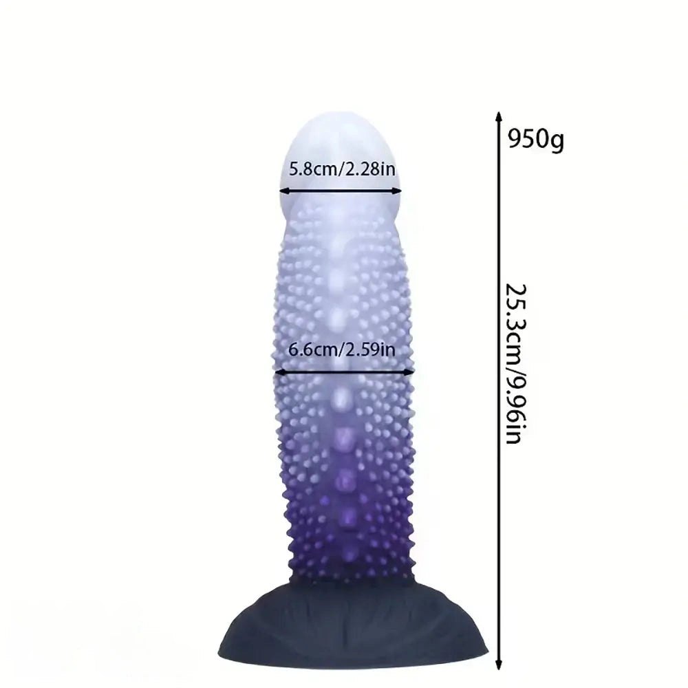 Beaded Ombre Fantasy Dildo - Silicone Fantasy Dildo