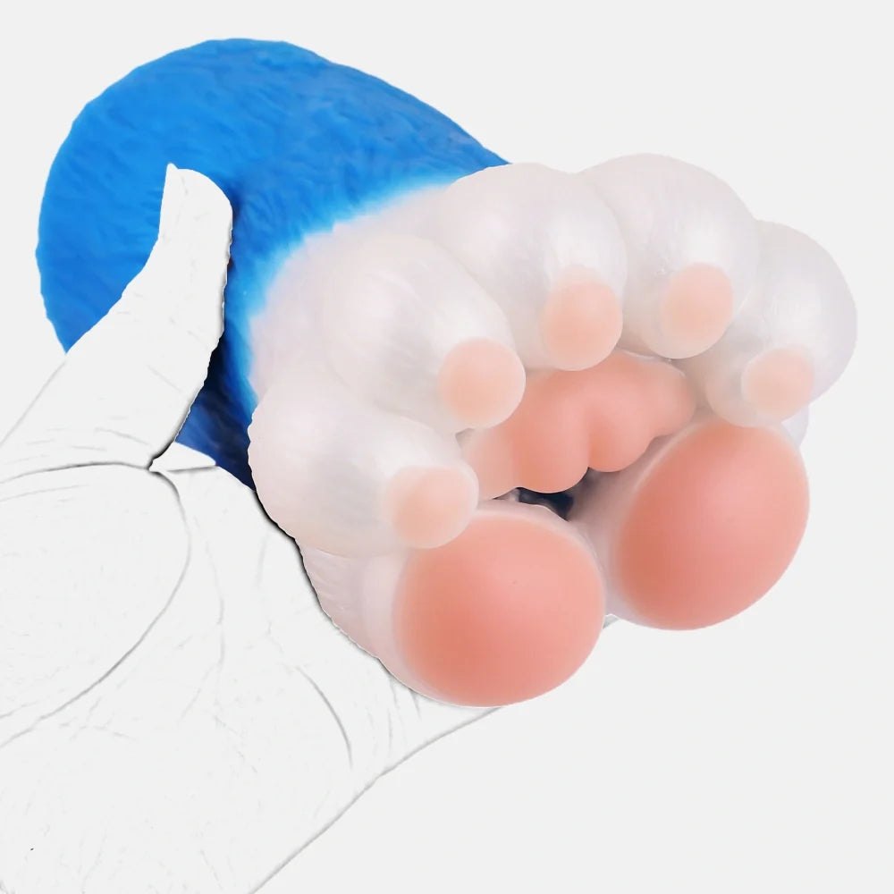 Bear Paw Masturbator Electric Blue - Male Masturbator Toy