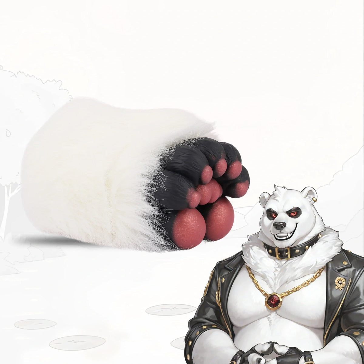 Bear Paw Masturbator White Copper - Male Masturbator Toy
