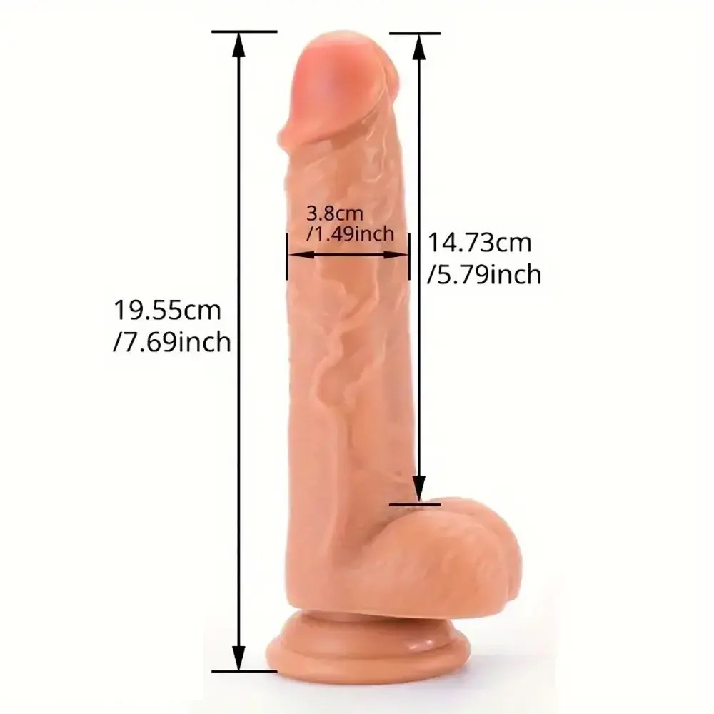 Bendable Realistic Dildo 7.69 in - PVC G-Spot Dildo
