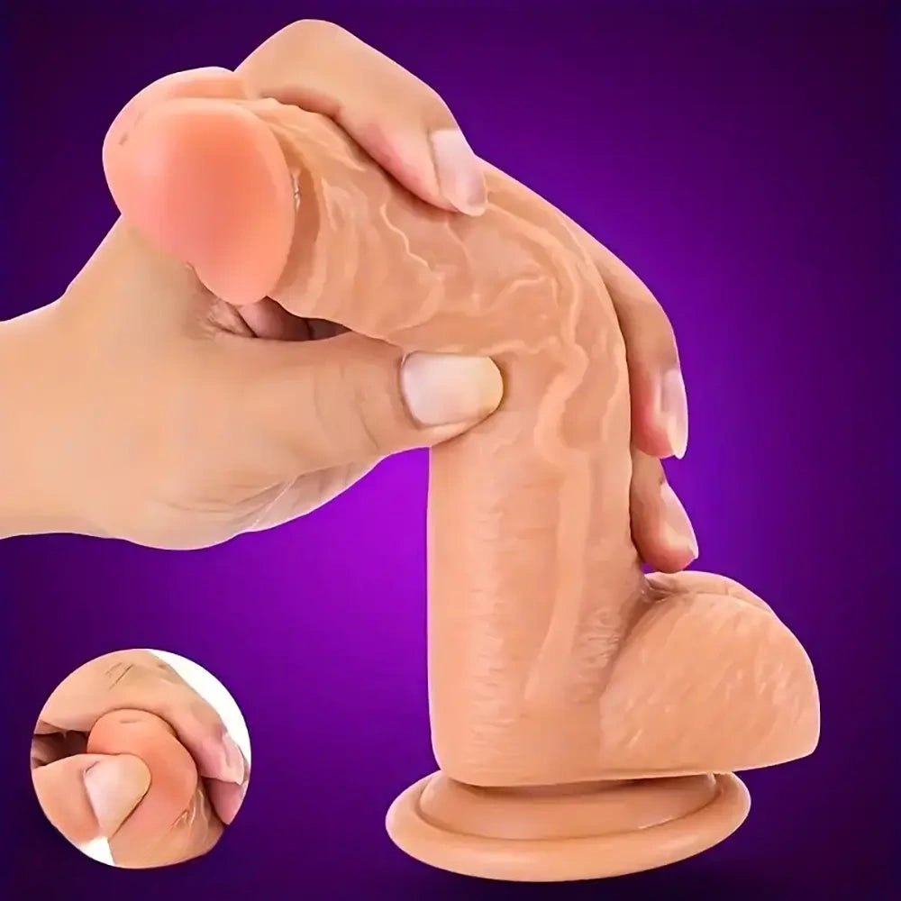 Bendable Realistic Dildo 7.69 in - PVC G-Spot Dildo