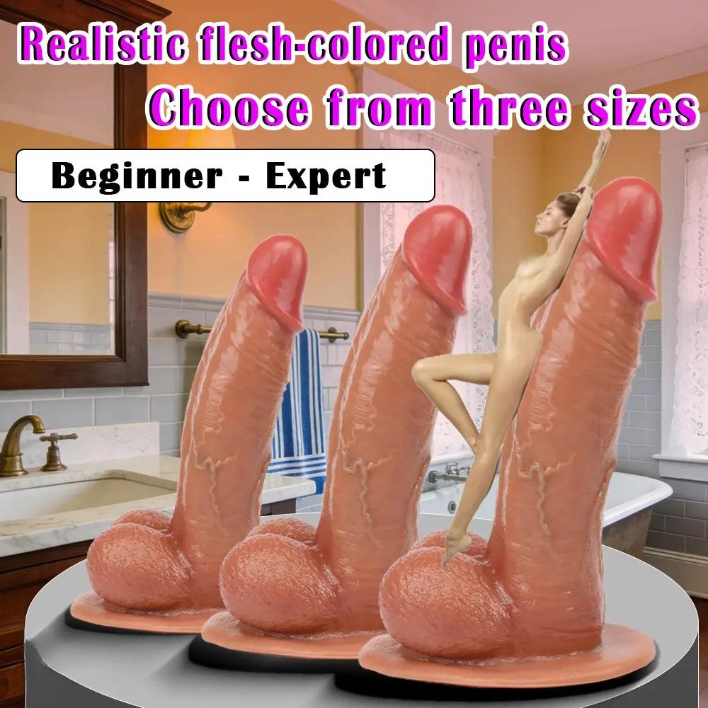 Bendable Silicone Cock Dildo - Suction Cup Dildo