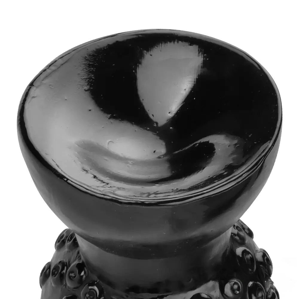 Big Beaded Anal Dildo Black - Realistic Dildo