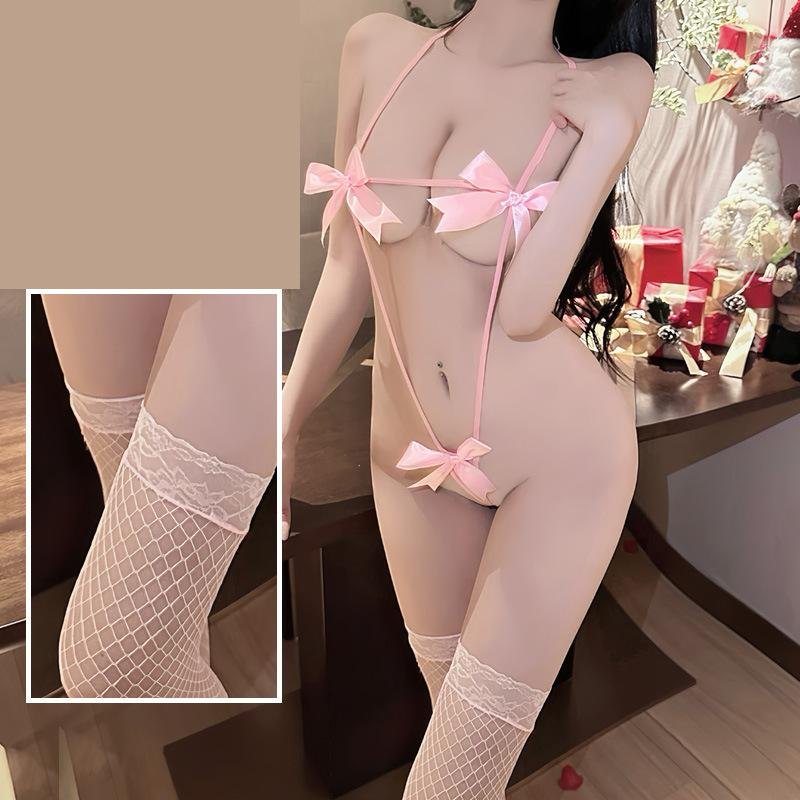 Big Bow Banded Bra Set - Lingerie Set for Women