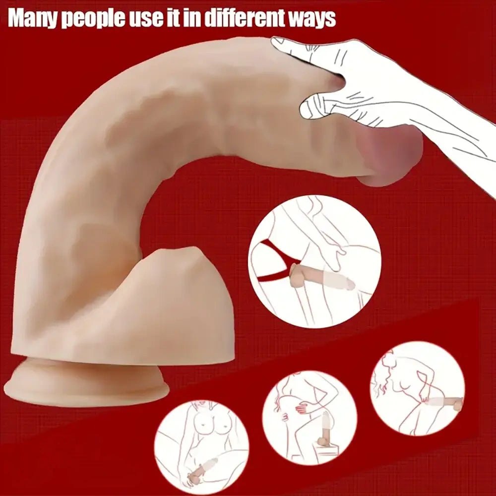 Big Head Realistic Dildo - Veined PVC Dildo 14.5in