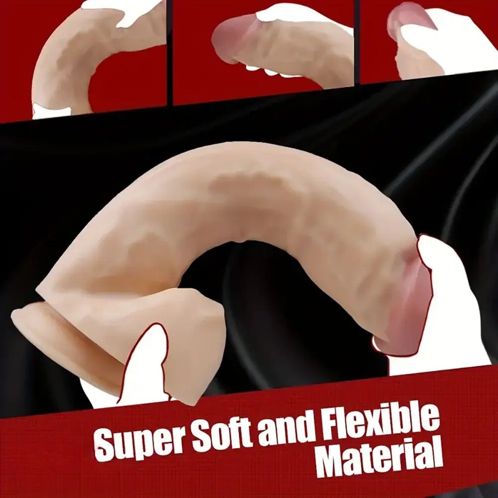 Big Head Realistic Dildo - Veined PVC Dildo 14.5in