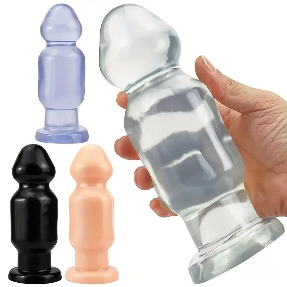 Big Head Anal Plug 8 in - Odd Shape PVC Butt Toy