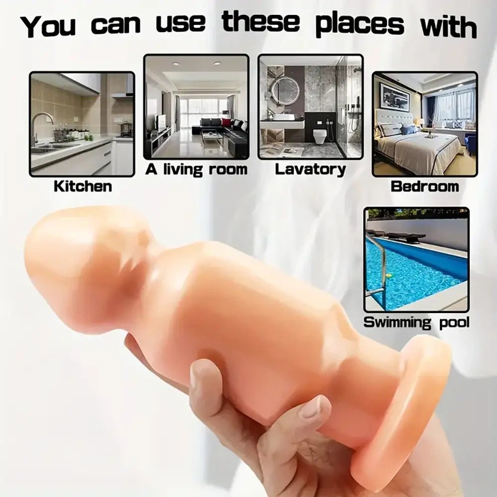 Big Head Anal Plug 8 in - Odd Shape PVC Butt Toy