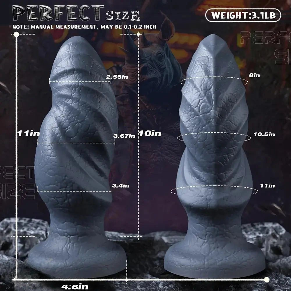 11in Big Knot Fantasy Dildo - Silicone Knotted Animal Dildo