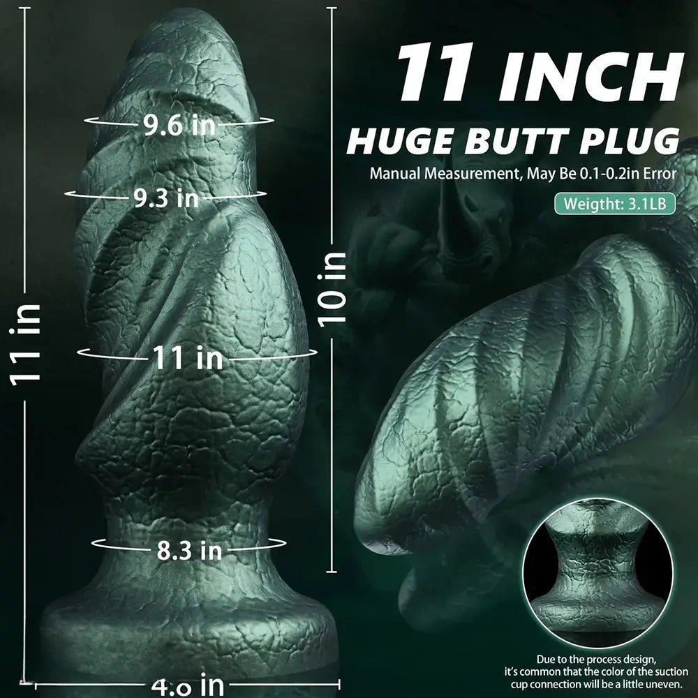 11in Big Knot Fantasy Dildo - Silicone Knotted Animal Dildo