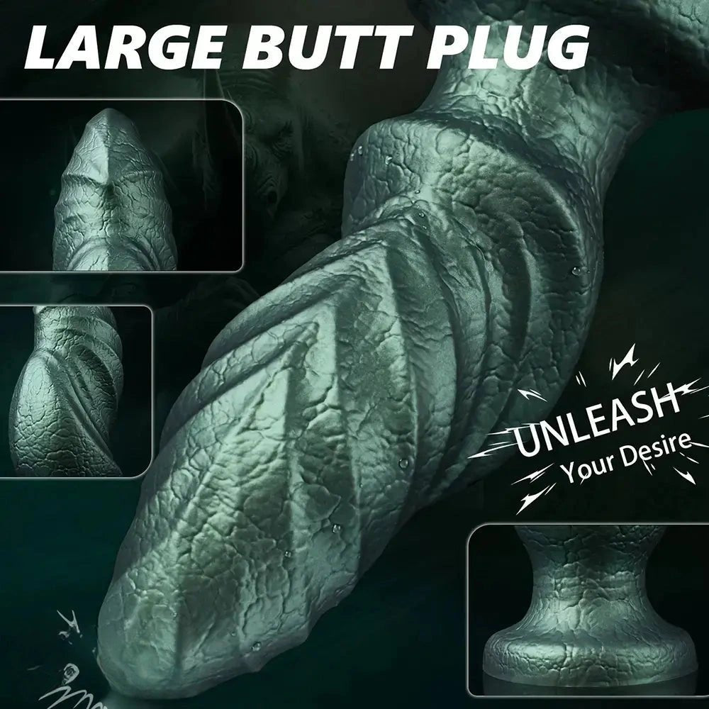 11in Big Knot Fantasy Dildo - Silicone Knotted Animal Dildo