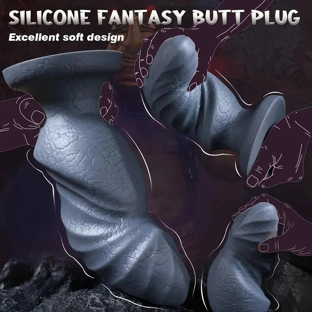 11in Big Knot Fantasy Dildo - Silicone Knotted Animal Dildo