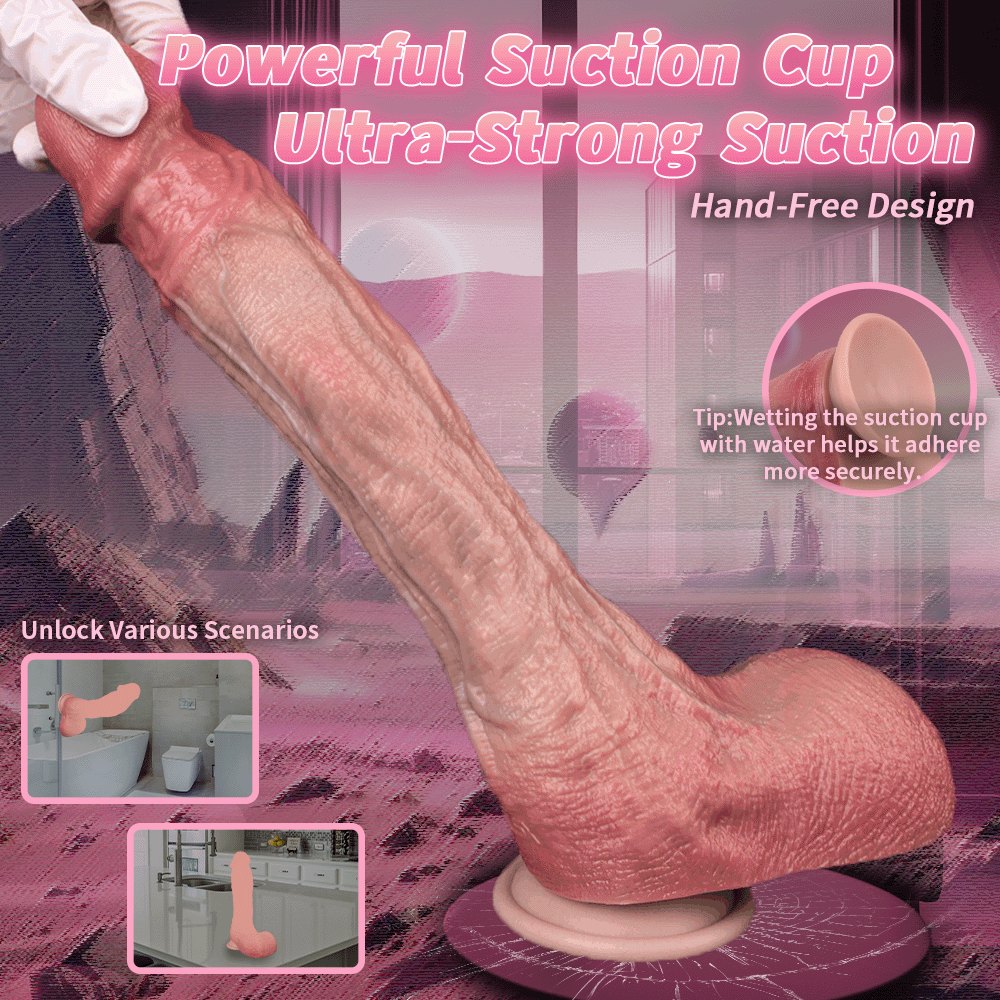Big Lifelike Liquid Silicone Dildo - Suction Cup Dildo
