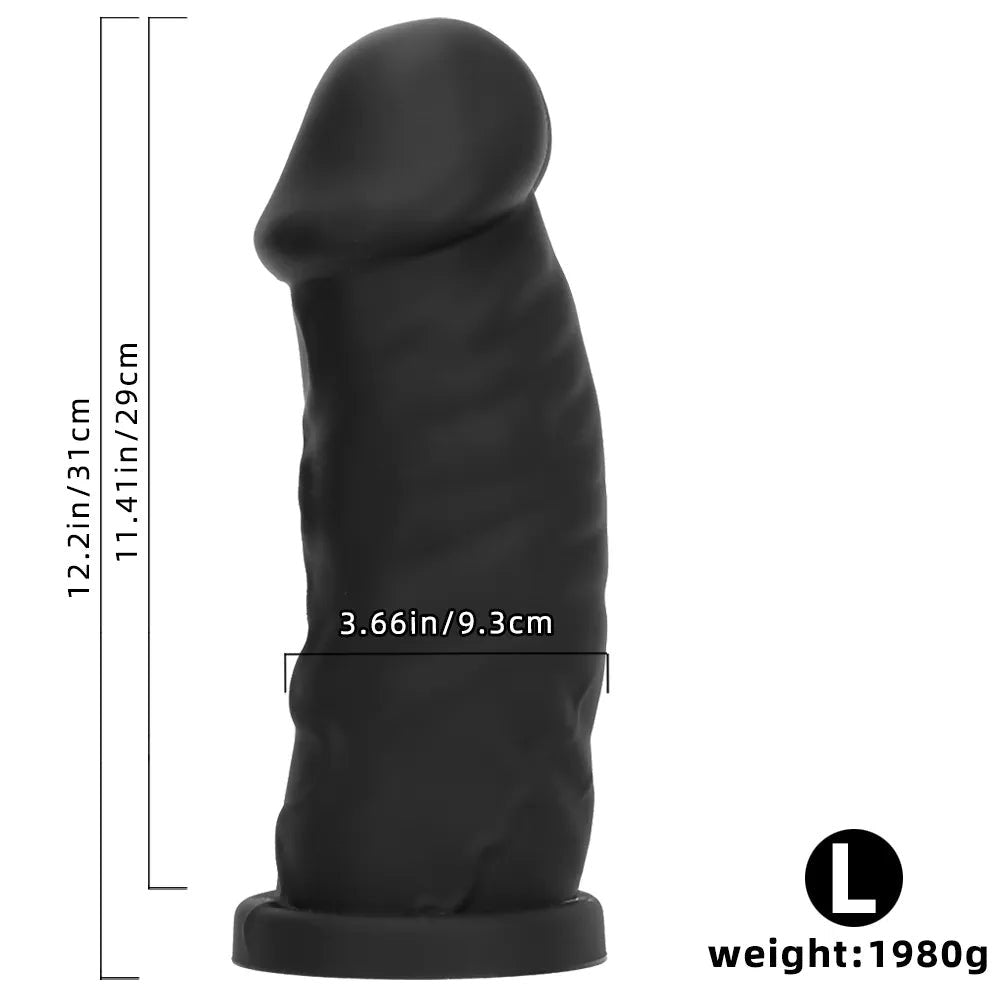 Big Mushroom Head Dildo - Suction Cup Dildo With Base