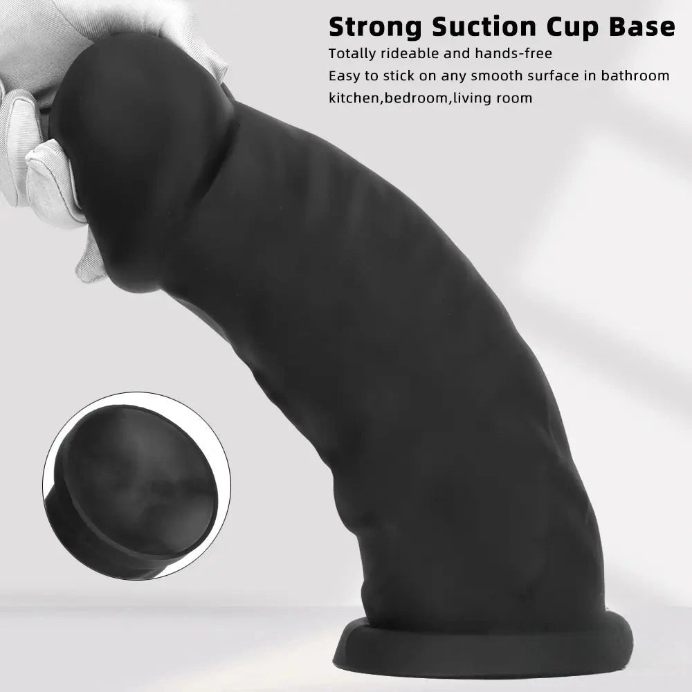 Big Mushroom Head Dildo - Suction Cup Dildo With Base
