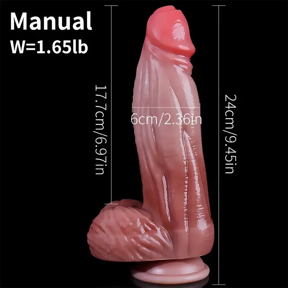 Big Realistic Silicone Dildo 9.45in - Large Silicone Dildo