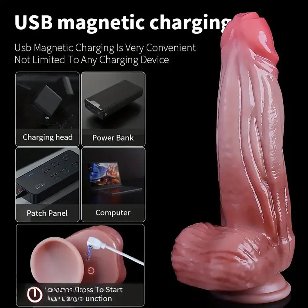 Big Realistic Silicone Dildo 9.45in - Large Silicone Dildo