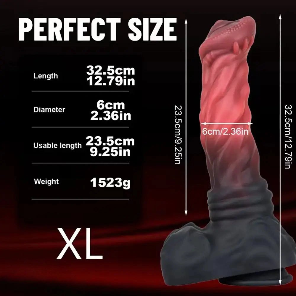 Big Ridged Animal Dildo - Silicone Animal Creature Dildo