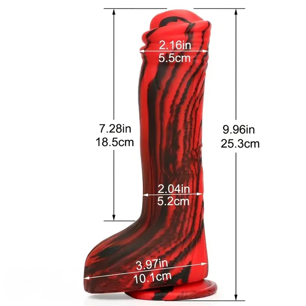 Big Ridged Horse Style Dildo - 9.96 in Knotted Animal Dildo