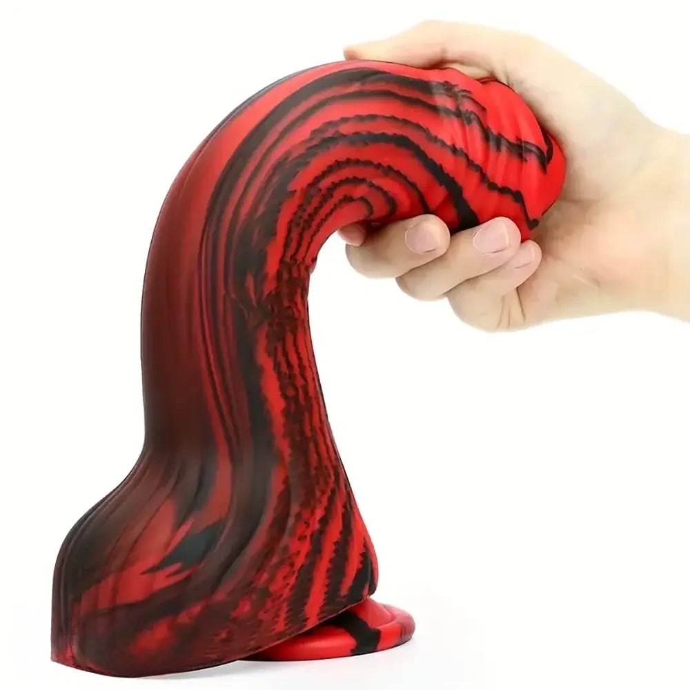 Big Ridged Horse Style Dildo - 9.96 in Knotted Animal Dildo