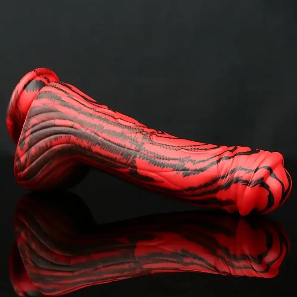 Big Ridged Horse Style Dildo - 9.96 in Knotted Animal Dildo