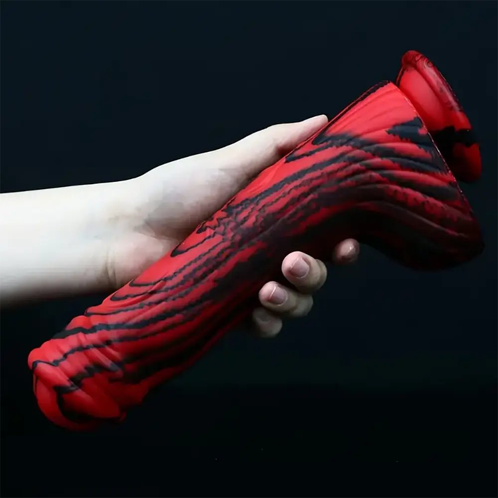 Big Ridged Horse Style Dildo - 9.96 in Knotted Animal Dildo