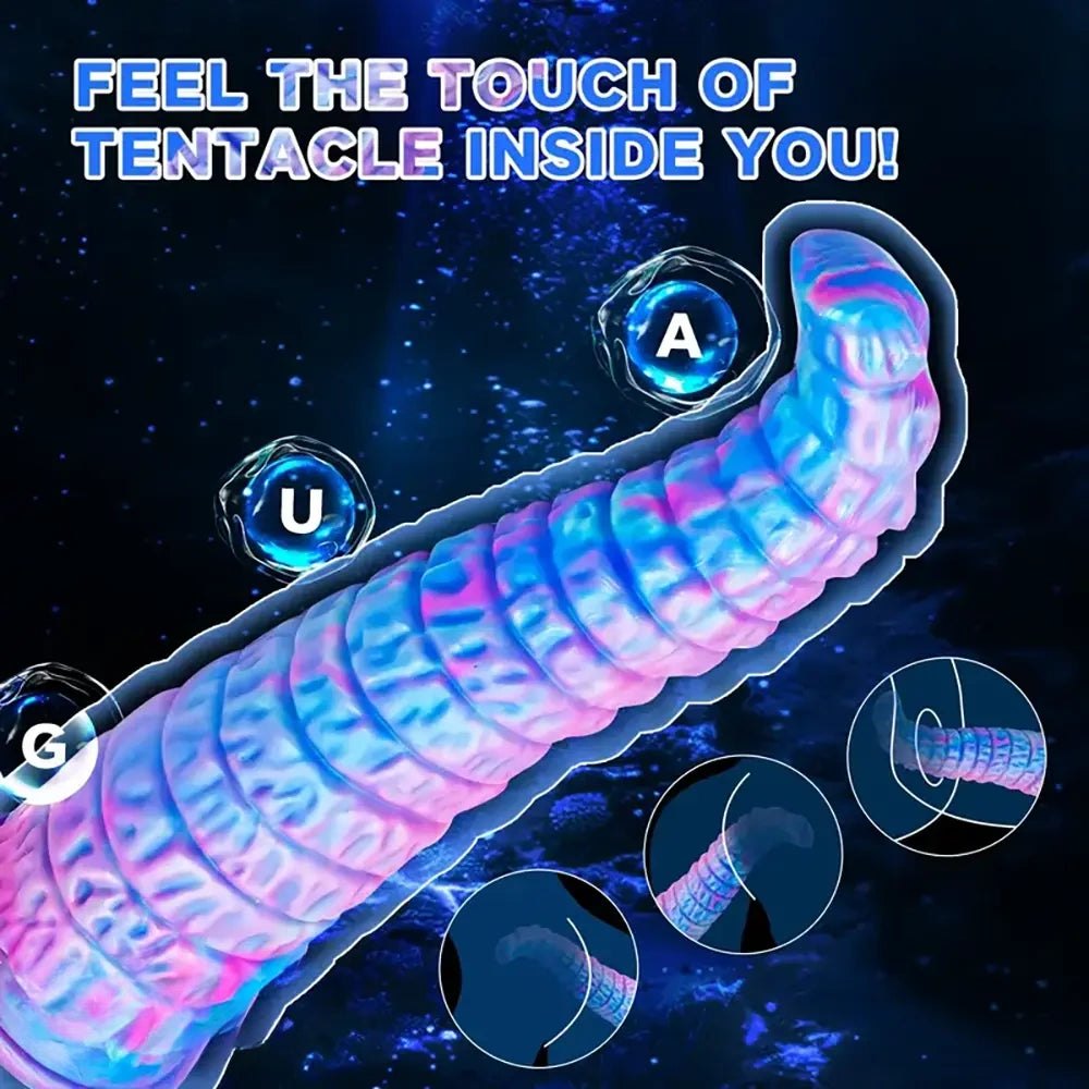 Big Ridged Ombre Fantasy Dildo - Monster Dildo