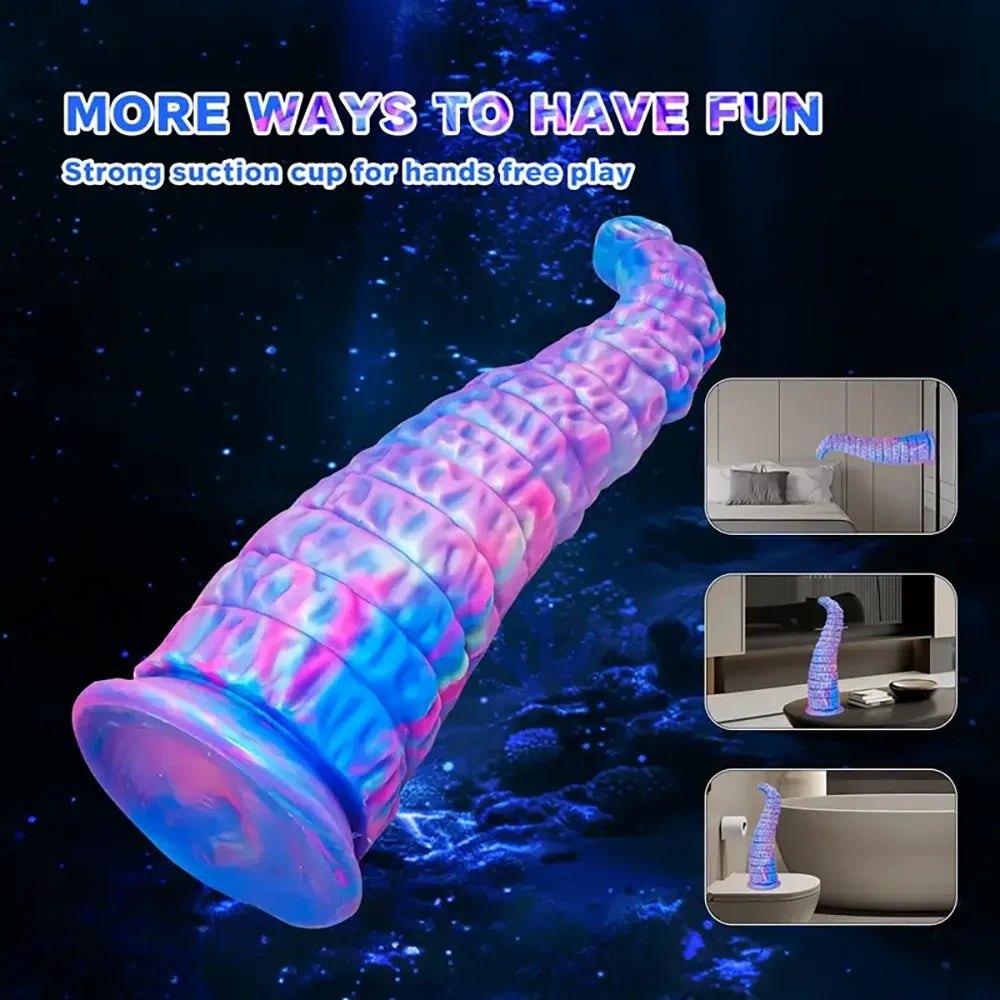 Big Ridged Ombre Fantasy Dildo - Monster Dildo