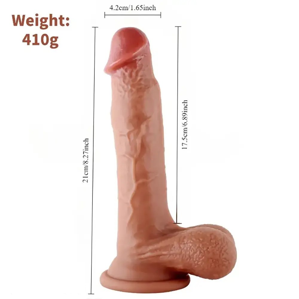 Big Suction Cup Dildo 8.3 in - Large Silicone Dildo
