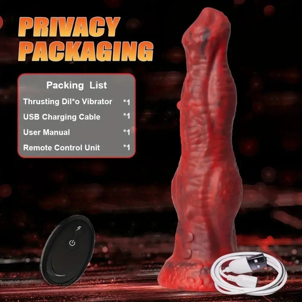 Big Thick Silicone Dildo 8.86in - Vibrating Thrusting Dildo