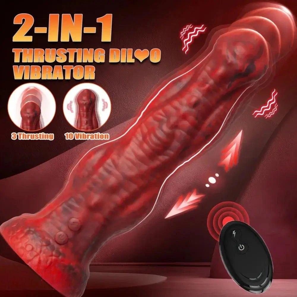 Big Thick Silicone Dildo 8.86in - Vibrating Thrusting Dildo