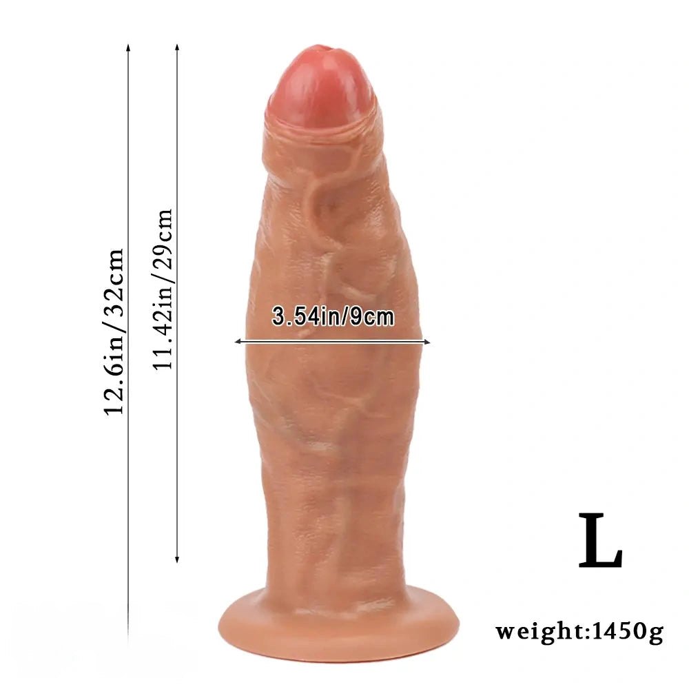 Big Uncut Realistic Dildo - Suction Cup Dildo